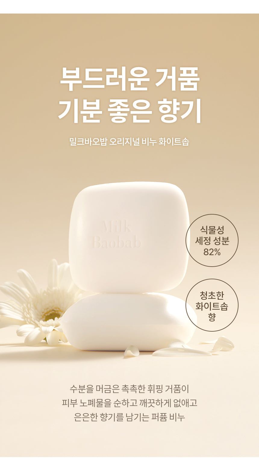 Milk Baobab Original Soap White Soap (100gX10ea)