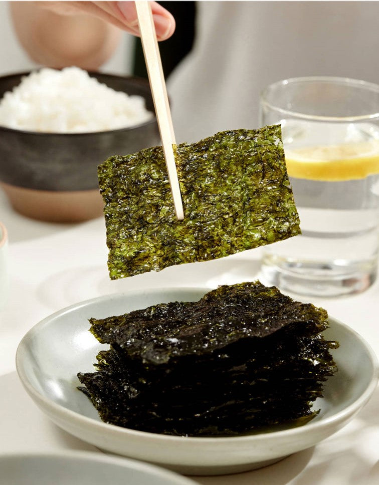 Sung Gyung Olive & Green tea Seasoned Sliced laver 4g*16