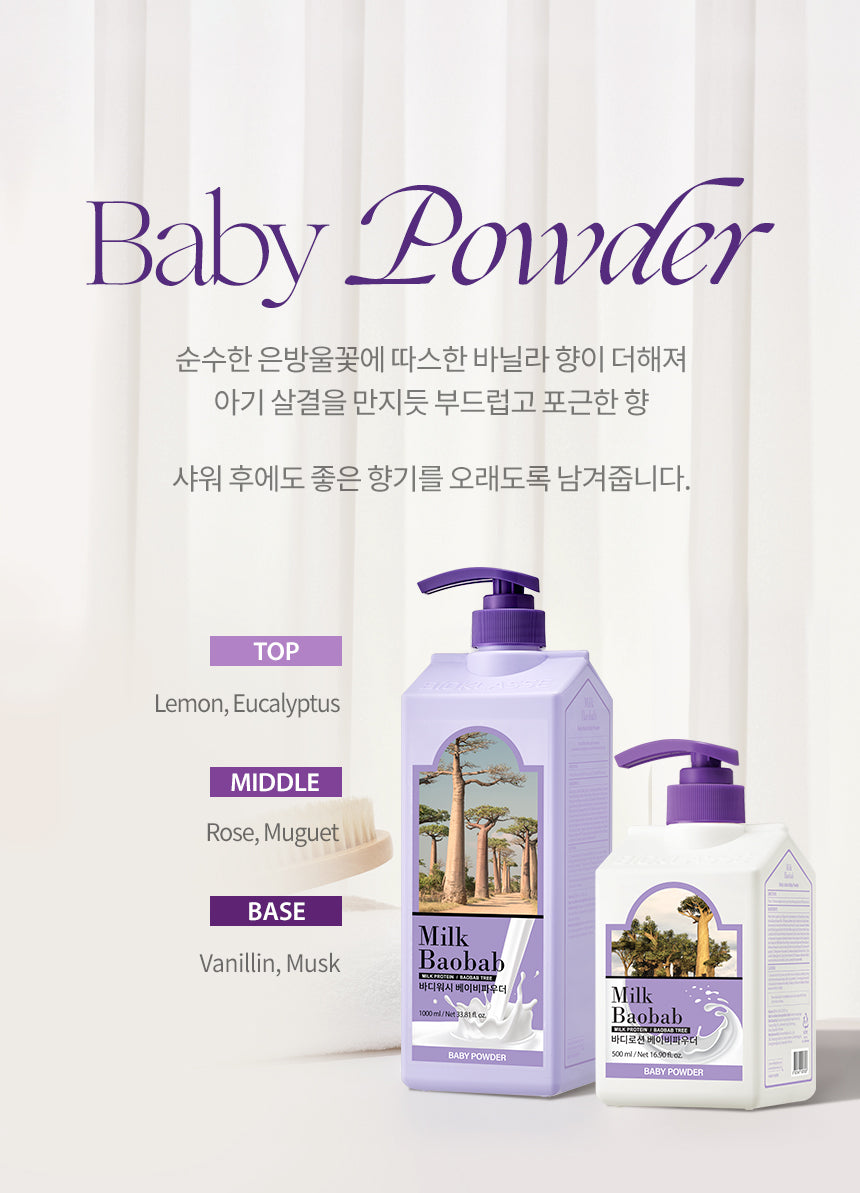 Milk Baobab Body Lotion Baby Powder 500ml