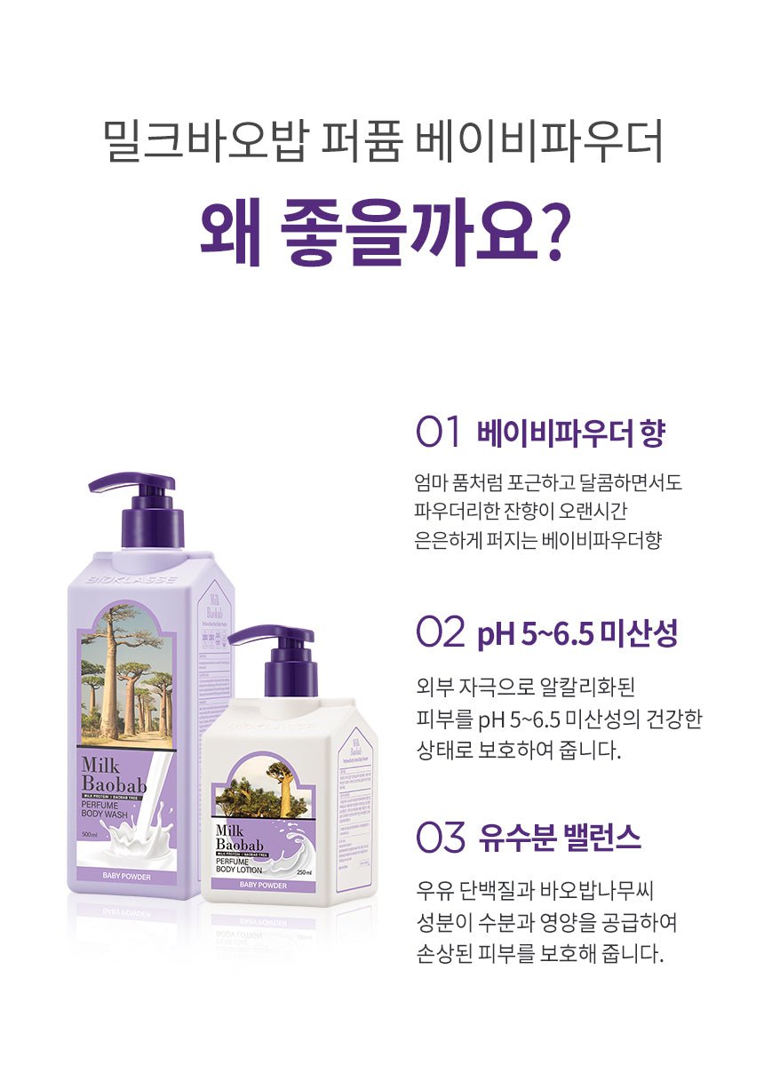 Milk Baobab Body Wash Baby Powder 1000ml