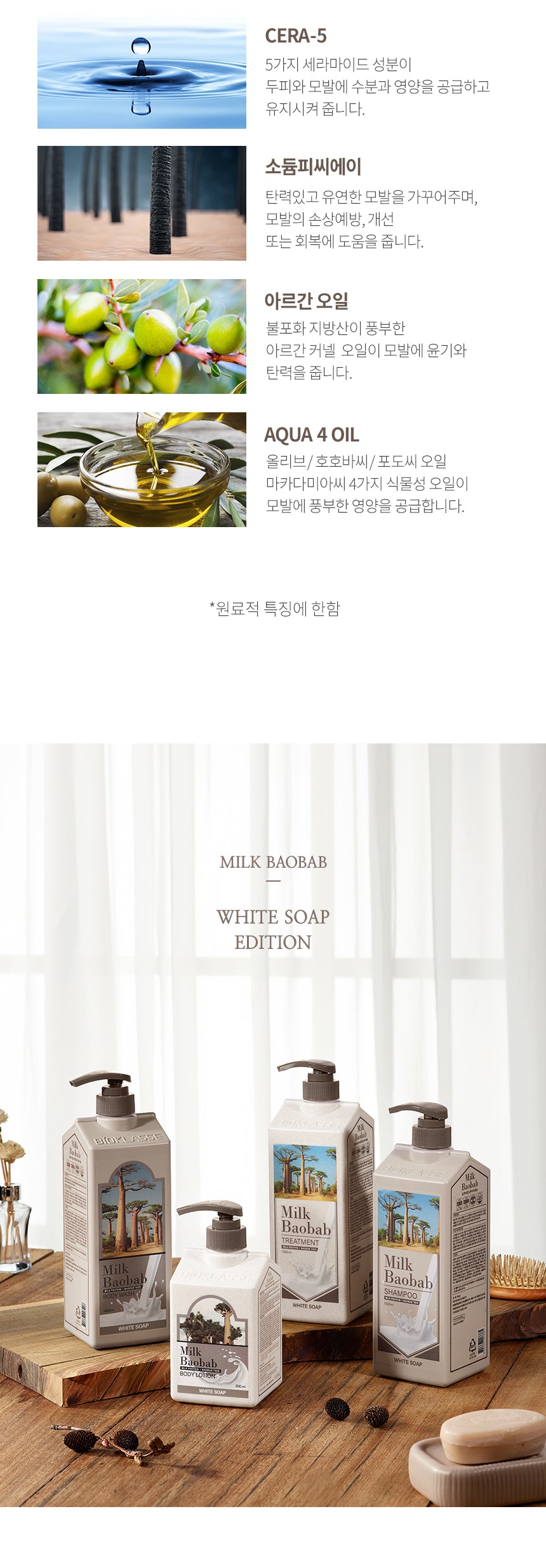 Milk Baobab Shampoo White Soap 1000ml