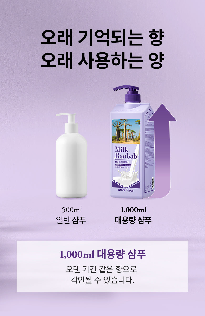 Milk Baobab Shampoo Baby Powder 1000ml