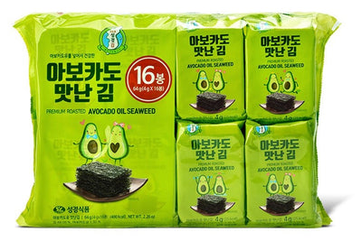 Sung Gyung Avocado Oil Seasoned Sliced Laver 16ea