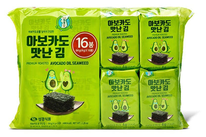 Sung Gyung Avocado Oil Seasoned Sliced Laver 16ea