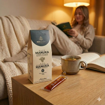 Premium Australian Manuka Honey Sticks MGO 300+ (Value Bundle: 3 Packs, 30 Sticks)