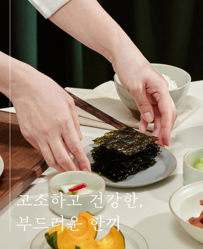 Sung Gyung Olive & Green tea Seasoned Sliced laver 4g*16