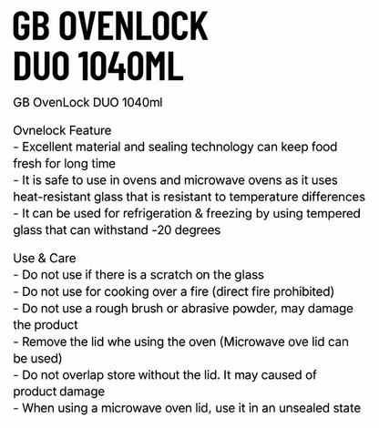 Ovenlock Duo. 1040ml