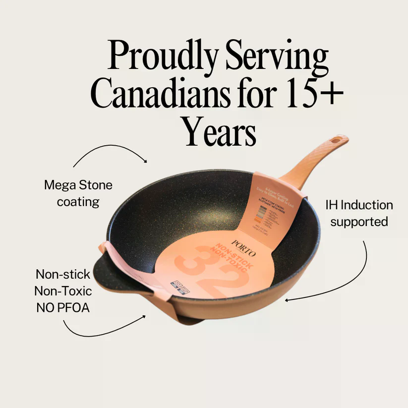 Non-Stick Mega Stone Wok 32cm_포르토 IH 논스틱 메가 스톤 웍 32cm