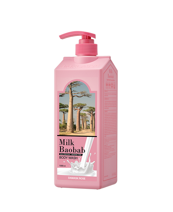 Milk Baobab Body Wash Damask Rose 1000ml