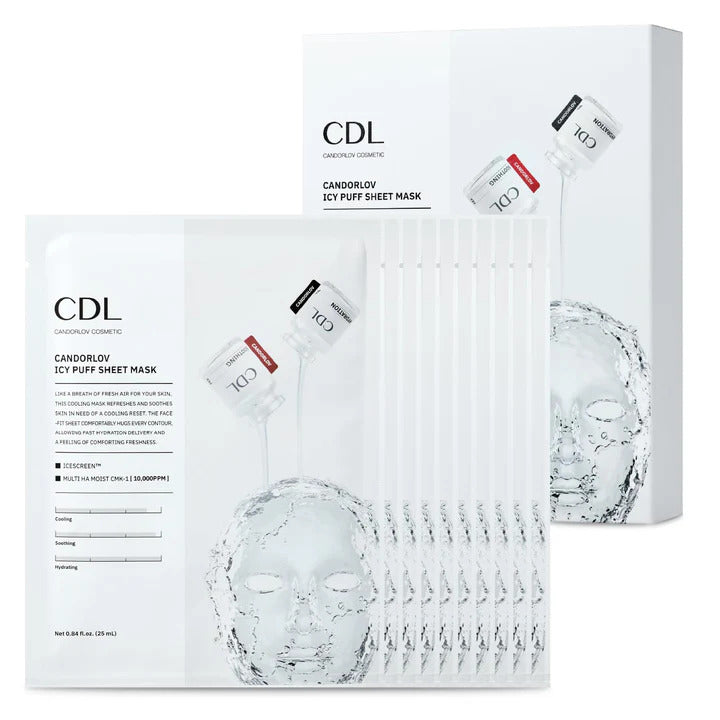 CDL Icy Puff Sheet Mask (1box (10sheets)) 칸도럽 아이시 퍼프 시트 마스크 (1box (10장))