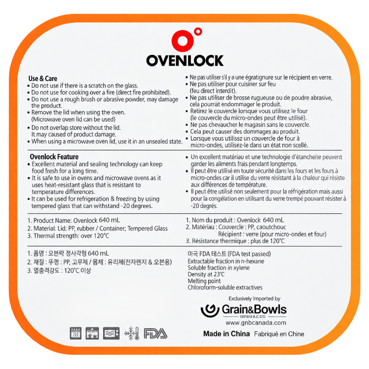 Ovenlock Rec. 640ml