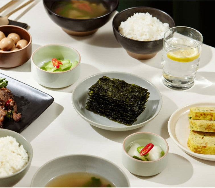 Sung Gyung Olive & Green tea Seasoned Sliced laver 4g*16