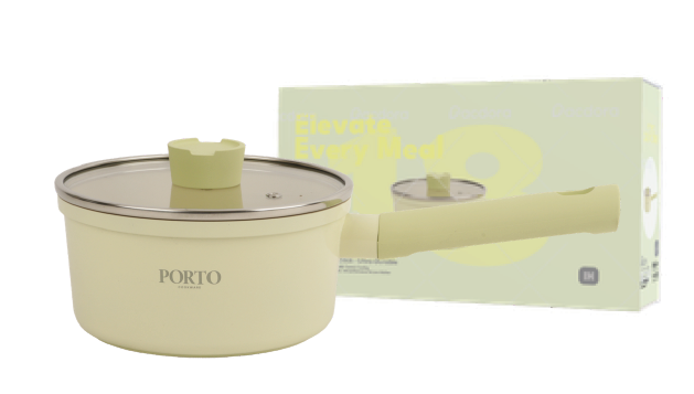 Non-Stick Mega Stone One Handle Pot 18cm (1.9L)_포르토 IH 논스틱 메가 스톤 원 핸들 팟 18cm