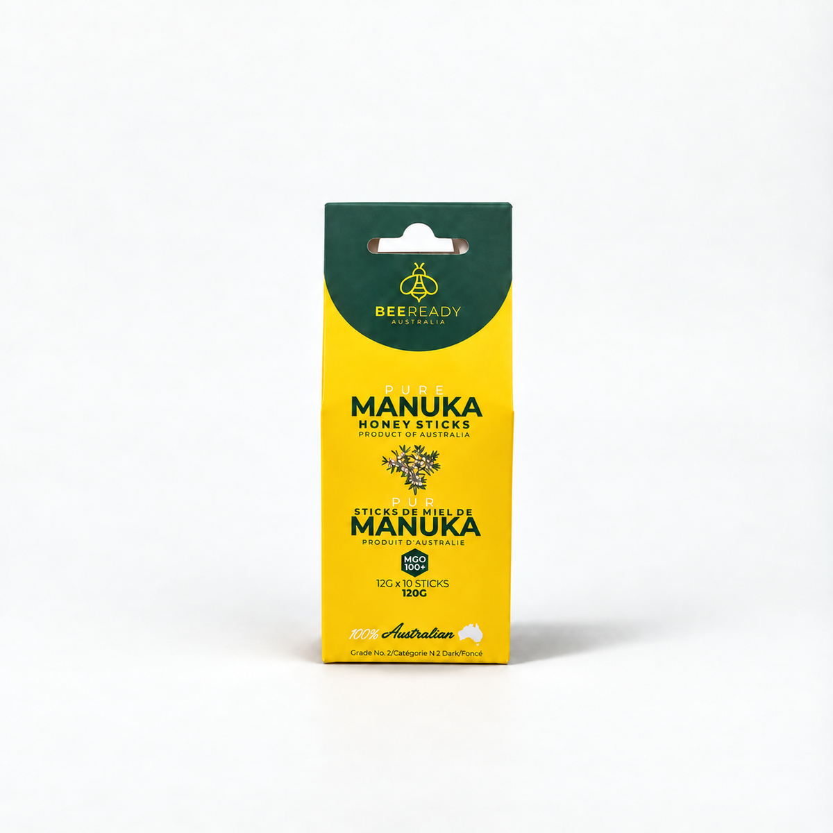 Premium Australian Manuka Honey Sticks  MGO 100+ (12g × 10 Sticks)