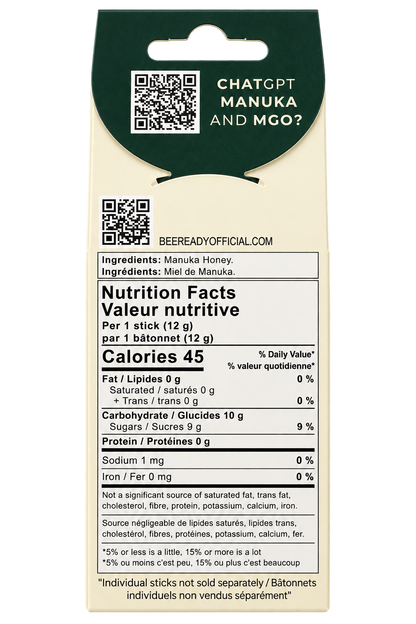 Premium Australian Manuka Honey Sticks  MGO 300+ (12g × 10 Sticks)