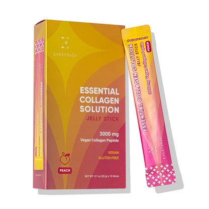 Everydaze Vegan Collagen Jelly Stick Peach Flavor (1 Box / 10 Sticks)