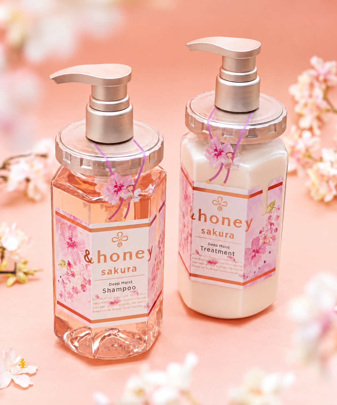 &honey Sakura Deep Moist Shampoo + Treatment SET