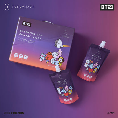 Everydaze Essential C’s Konjac Jelly Lychee (1 Box: 10 Packs)