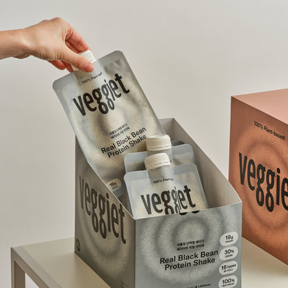 Veggiet Protein Shake #Real Black Bean 45g x 7 (1 Box: 7 Packs)