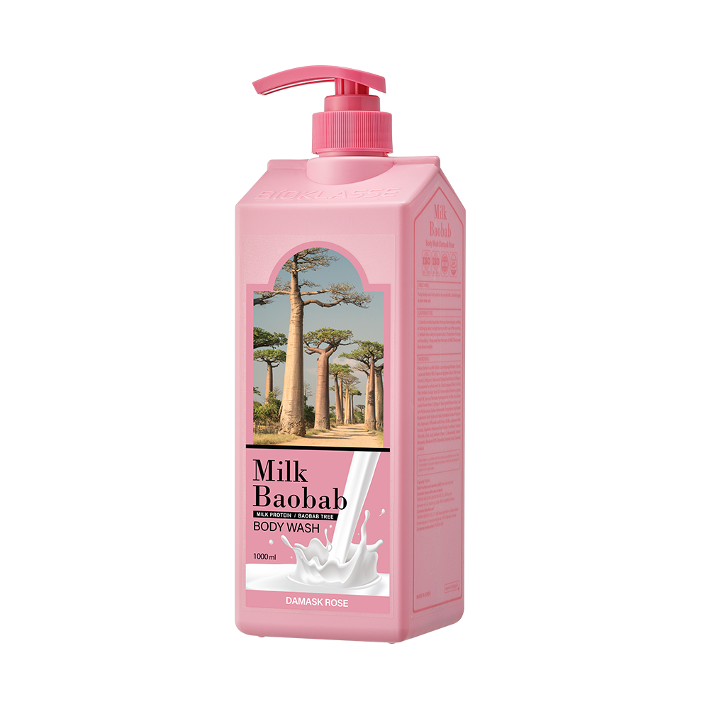 Milk Baobab Body Wash Damask Rose 1000ml