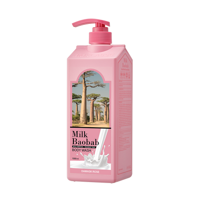 Milk Baobab Body Wash Damask Rose 1000ml