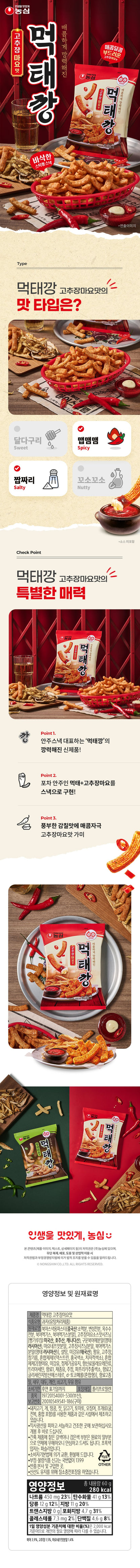 [Nongshim] Meoktaekkang Gochujang mayo Flavor  (1Box: 16Packs)